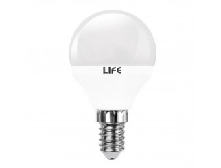 Lampada Lampadina LED E14 5,5W Mini Sfera Luce Fredda SMD LIFE 500 Lumen