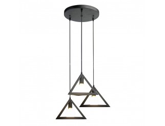 V-TAC Pendante Trio Geometrico Nero E27