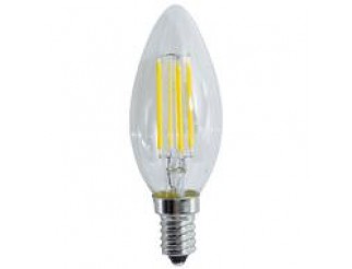 LAMPADA LAMPADINA LED CANDELA Trasparente E14 4W Filamento 2700K LM400 LIFE