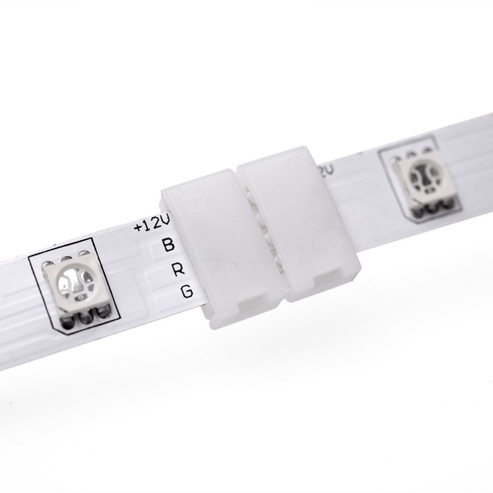 Connettori striscia led 10mm rapidi clip jack per strip smd 5050 ip60 con  cavo angolo - Pianeta Lowcost