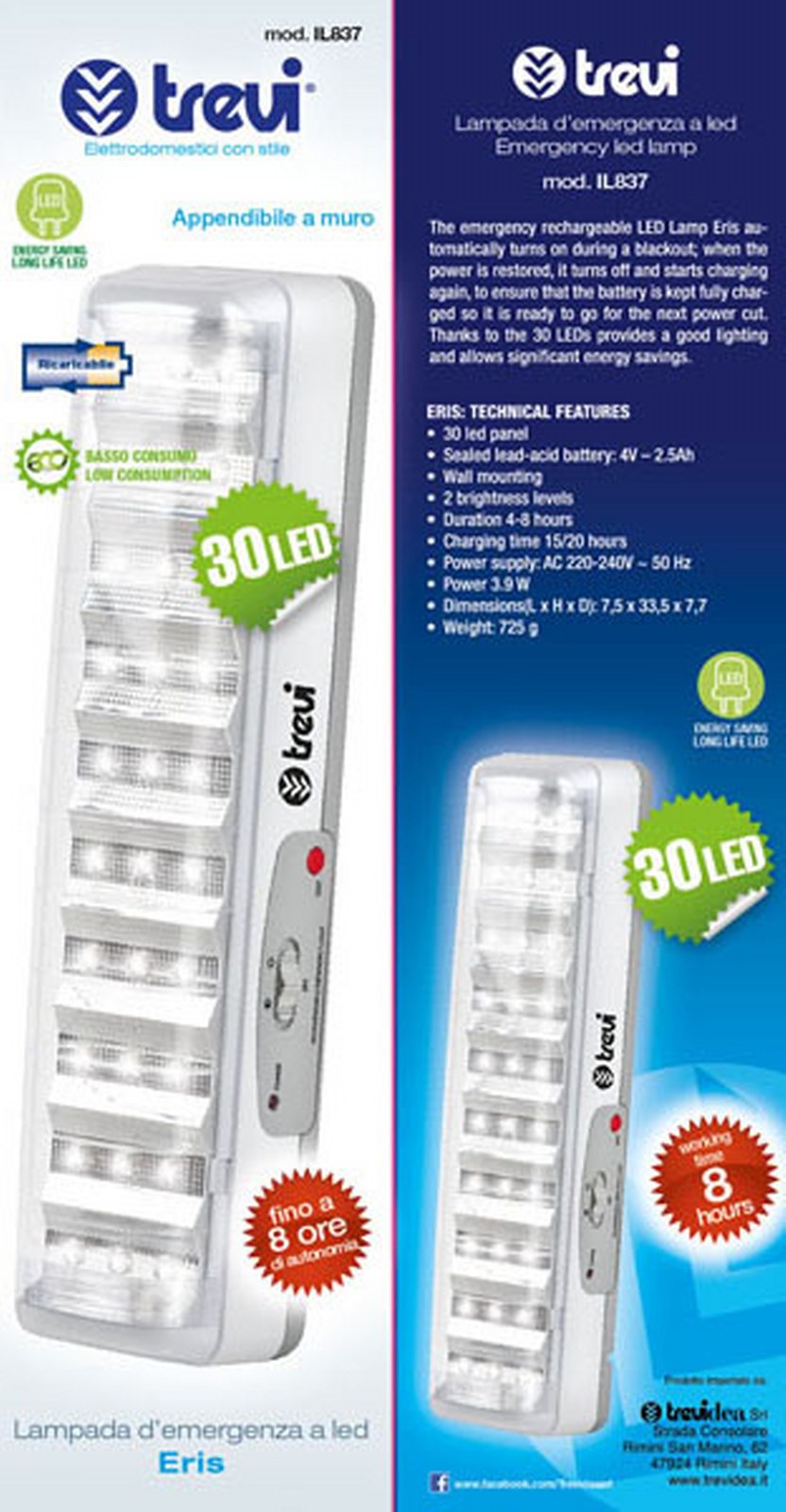 Illuminazione Sicurezza Batteria NiCd Lampada Di Emergenza LED